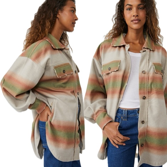 Free People | Ruby Printed Shirt Jacket NWT - Picture 7 of 7